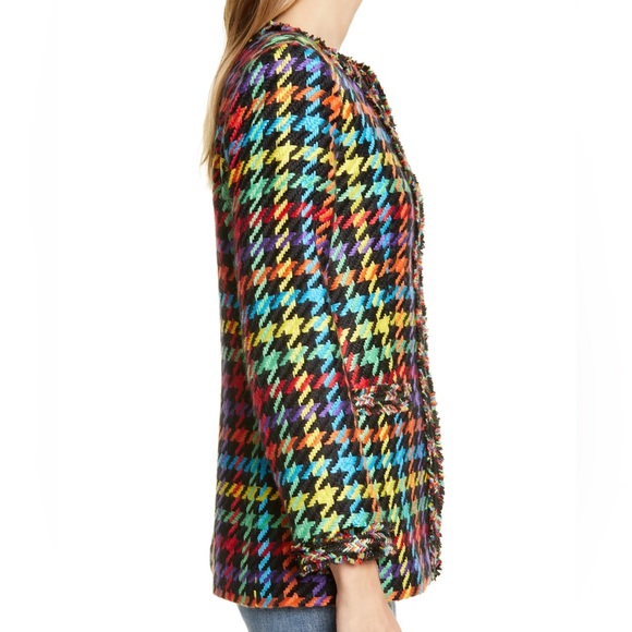 Alice + Olivia Andreas Frayed Blazer  NWOT - Picture 6 of 16